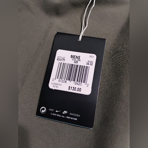 Nike Tiger Woods Collection NWT Sz 34X32 Green Golf Pants - Picture 5 of 16